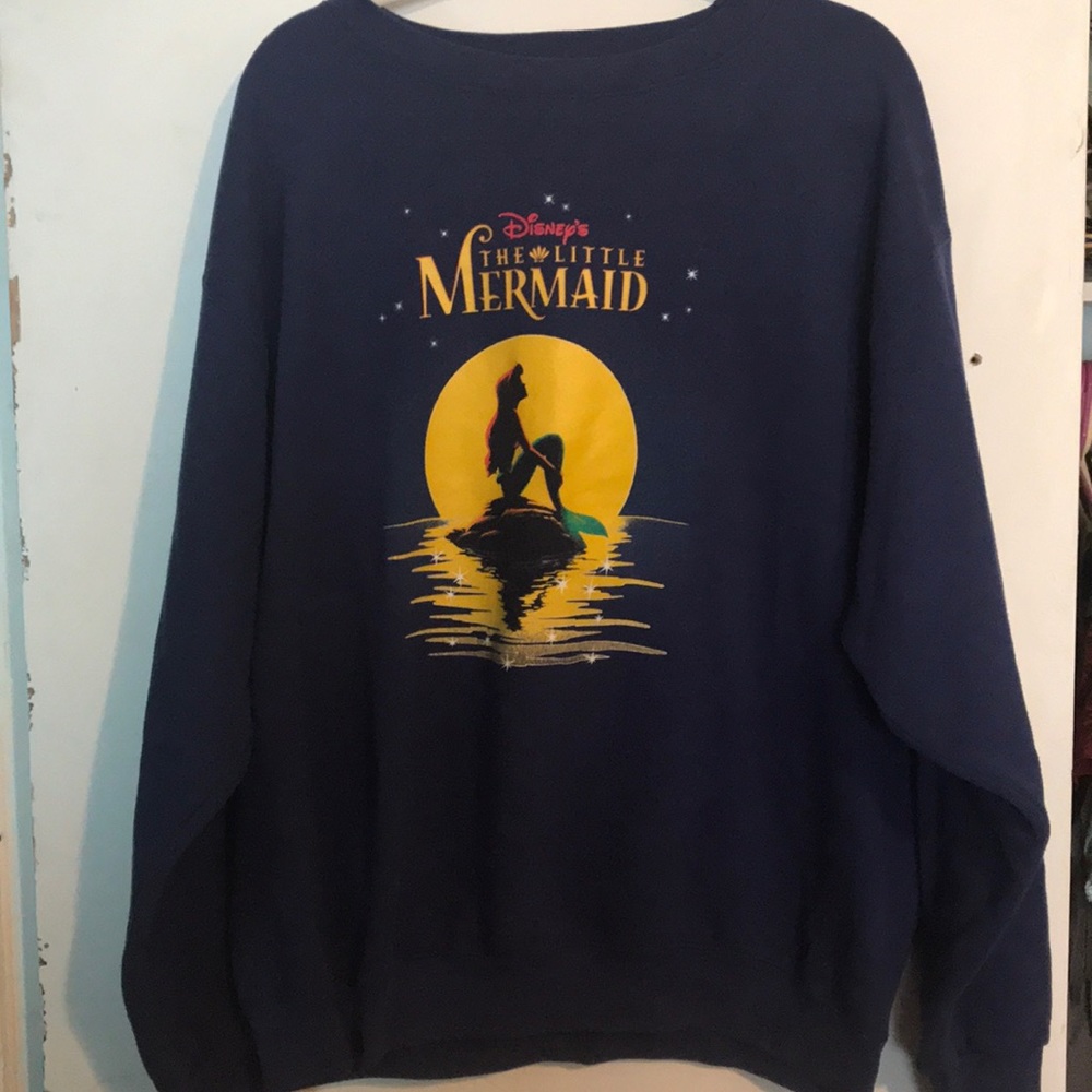Vintage Disney Store Little Mermaid crew neck